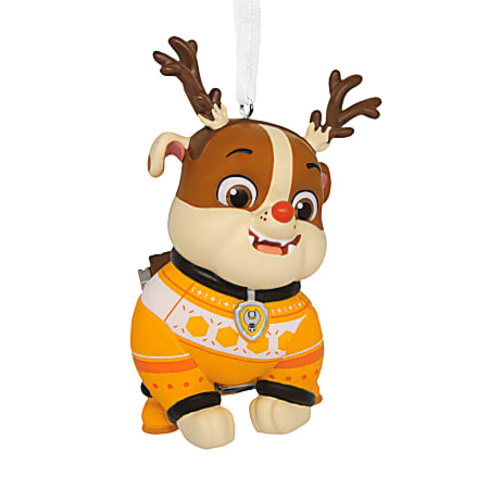 Hallmark Resin Christmas Ornament, 2&rdquo; x 2-3/4&rdquo; x 2&rdquo;, Paw Patrol Holiday Rubble