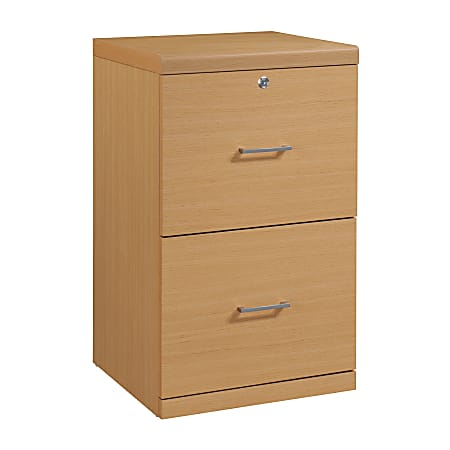 Office Star&trade; Alpine 17"D Vertical 2-Drawer File Cabinet With Lockdowel&trade; Fastening System, Natural