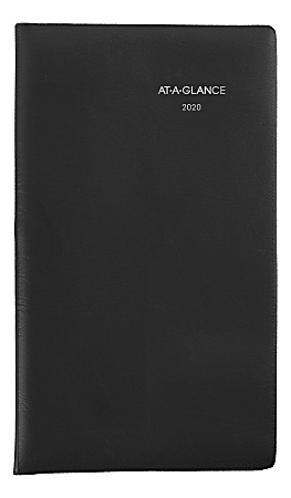 AT-A-GLANCE® DayMinder® Weekly Pocket Planner, 3-1/2" x 6", Black, January to December 2020