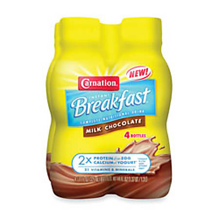 Carnation Instant Breakfast To-Go Bottles, Chocolate, 11 Oz., Box Of 12