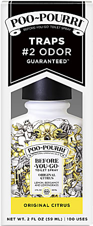 Poo-Pourri Before-You-Go Toilet Spray, Original Citrus, 1.4 Fl Oz - Lemon,  Bergamot and Lemongrass