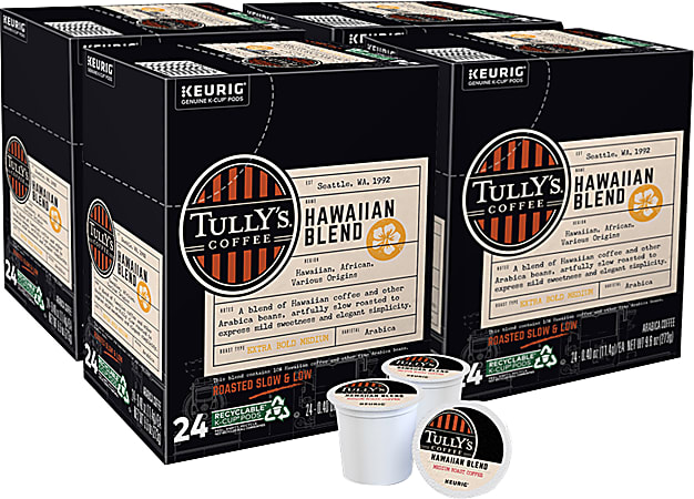 Tully’s Coffee Hawaiian Blend Single-Serve K-Cups®, Carton Of