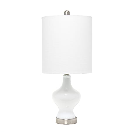 Lalia Home Paseo Table Lamp, 22-1/2"H, White Shade/White Base