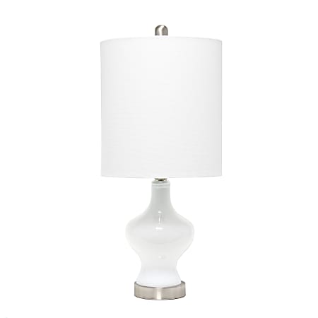 Lalia Home Paseo Table Lamp, 22-1/2&quot;H, White Shade/White