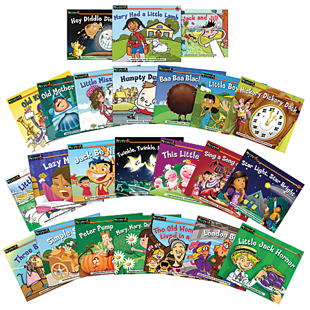 Newmark Learning Rising Readers Fiction Single-Copy Set, Volumes 2 and 3, Nursery Rhyme Tales, Set of 24