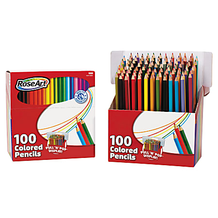 RoseArt® Pull'N'Pop Colored Pencils, Assorted Colors, Pack Of 100