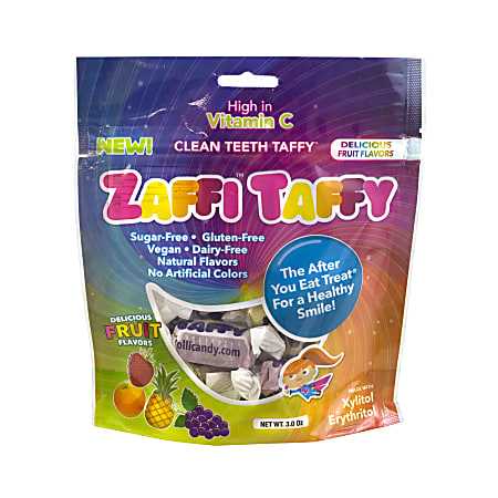 Zollipops Zaffi Taffy, 3 Oz, Pack Of 4