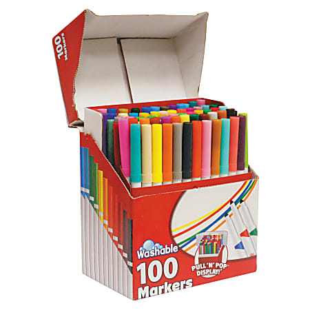 RoseArt SuperTip Washable Markers 100-Count Assorted Colors Packaging May  Vary 3438VA-24