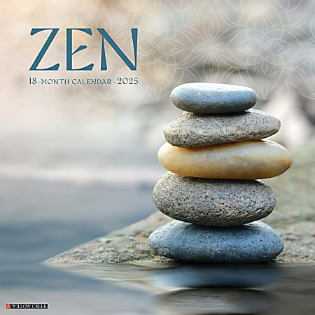 2025 Willow Creek Press Wall Calendar, 12” x 12”, Zen, January 2025 To December 2025, 45596