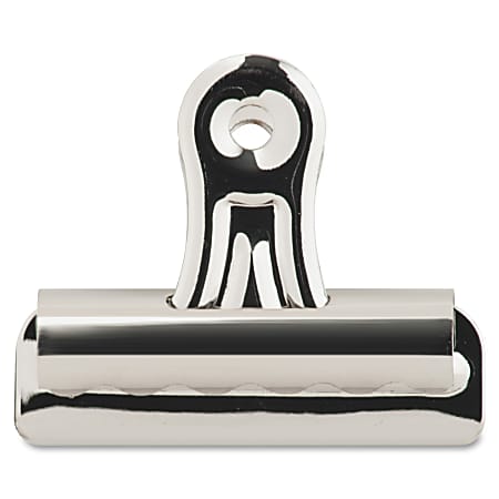 Metal Bulldog Clip, W: 7,5 cm, silver, 6 pc/ 1 pack