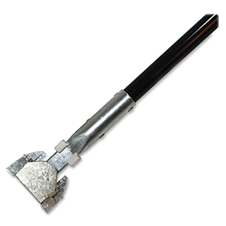 Genuine Joe Clip-on Dust Mop Steel Handle - Black - Vinyl, Steel
