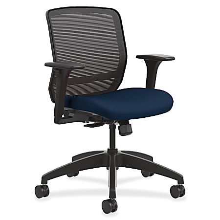 basyx by HON® Quotient Mesh Mid-Back Task Chair, Navy/Black
