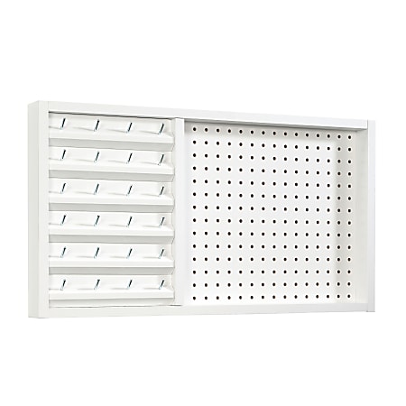 Sauder® Craft Pro Wall Mount Peg Board With Thread Storage, 15-1/4"H x 28"W, White