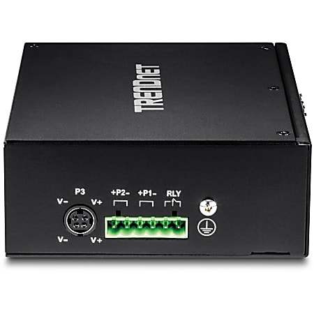 TRENDnet TI-G102 - Switch - unmanaged - 8 x 10/100/1000 + 2 x combo Gigabit SFP - DIN rail mountable, wall-mountable - DC power - TAA Compliant