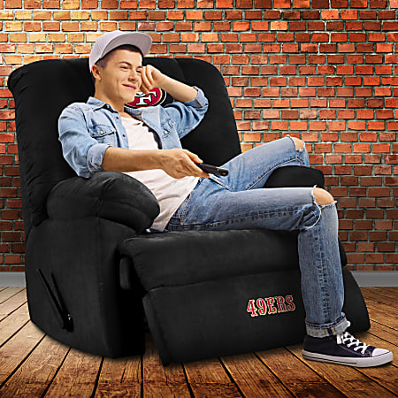 Imperial NFL GM Microfiber Recliner Accent Chair San Francisco 49ers Black