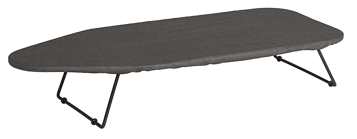 Hospitality 1 Source Ironing Boards, Table Top, 6”H x 12-1/2"W x 30"D, Charcoal Cover/Black Frame, Pack Of 6 Boards
