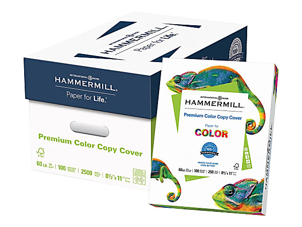Hammermill® Color Card Stock, Photo White, Ledger (11" x 17"), 60 Lb, Pack Of 250