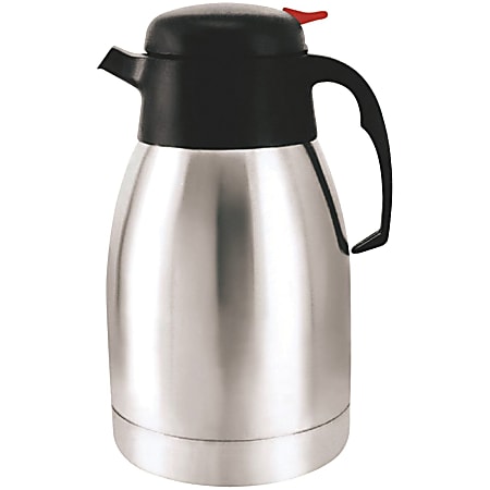 Brentwood CTS-2000 68oz Vacuum Insulated Stainless Steel Coffee Carafe - 2.1 quart (2 L) - Vacuum - Silver, Metallic, Stainless Steel, Brushed Stainless Steel