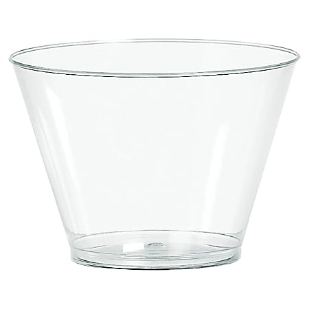 Amscan Plastic Tumblers, 5 Oz, Clear, 88 Tumblers Per Pack, Case Of 2 Packs