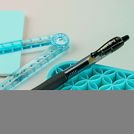 Pilot G2 Retractable Gel Pens Fine Point 0.7mm Clear Barrels