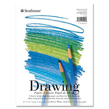 Pacon® Strathmore Drawing Pad, 9" x 12", 20 Sheets