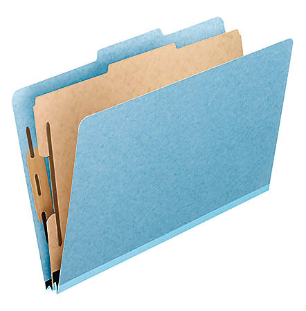 Pendaflex® Brand Pressboard 4-Fastener Classification Folders, Letter Size, Sky Blue, Box Of 10 Folders