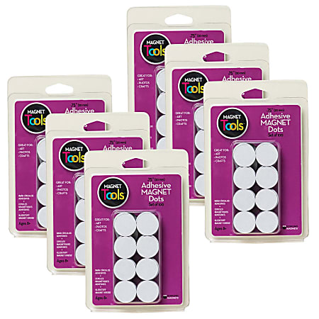 Dowling Magnets Magnet Dots, 3/4", White, 100 Dots