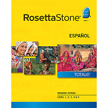 The Rosetta Stone Spanish (Spain) Level 1, 2, 3, 4 & 5 Set - (v. 4) - license - up to 2 computers, up to 5 household users - download - Win