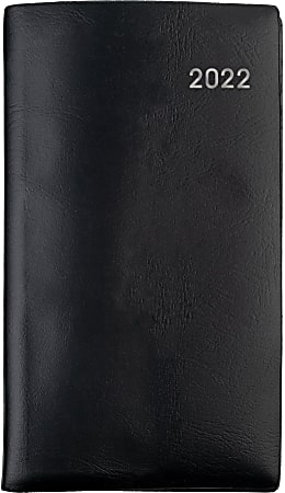 Office Depot® Brand 14-Month Monthly Planner, 3-1/2" x 6", Black, December 2021 To January 2023, OD710100