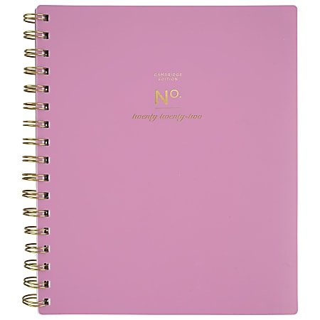 Cambridge® WorkStlye Weekly/Monthly Planner, 7” x 8-3/4”, Pink, January To December 2022, 1575P-805