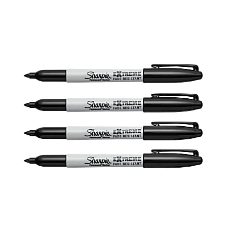 Sharpie Retractable Permanent Markers Ultra Fine Point Black Pack Of 12 -  Office Depot