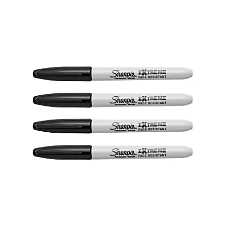 Sharpie Extreme Permanent Markers Fine Point Black Pack Of 4 - Office Depot