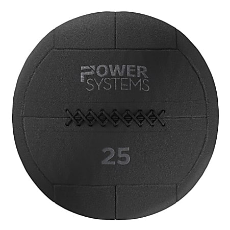 Power Systems Ballistic Series Medicine Ball, 25 Lb, Black, Total Qty 1