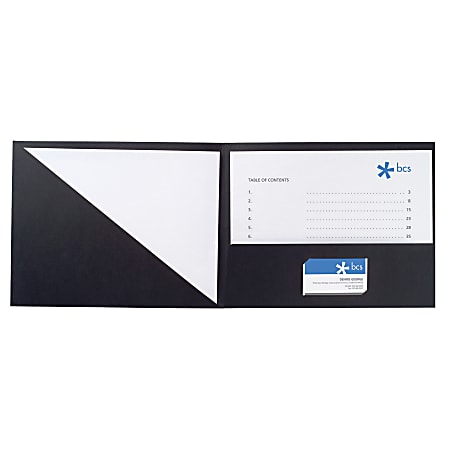 GBC® Landscape Portfolio Report Covers, 8 1/2" x 11", Black, Pack of 4