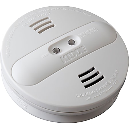 Kidde Dual-sensor Smoke Alarm - 9 V - Audible, Visual - White