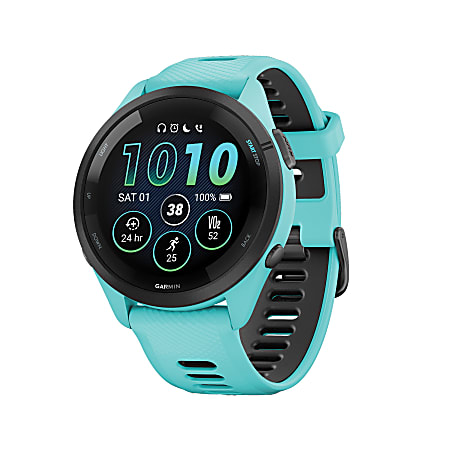 Garmin Forerunner 265 Running Smartwatch, Aqua/Black