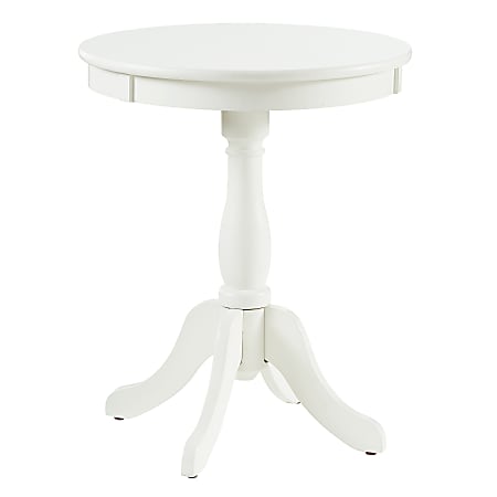 Powell Joris Round Side Table, 22"H x 18", White