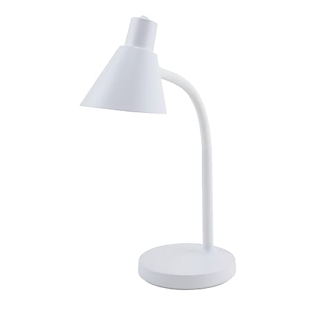Realspace™ Gooseneck LED Desktop Lamp, Adjustable, 16-1/4"H, White