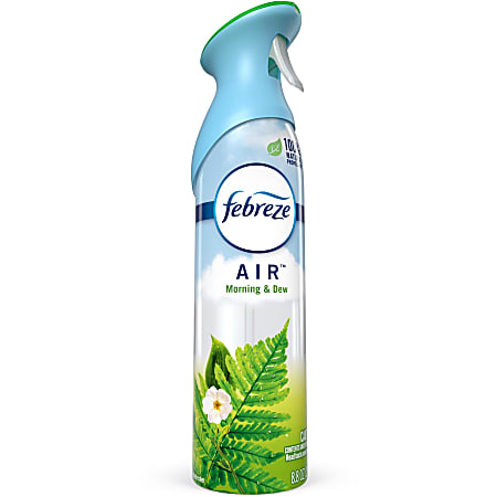 Febreze Air Freshener Spray - Spray - 8.5 fl oz (0.3 quart) - Morning Dew Scent - 6 / Carton - Odor Neutralizer, VOC-free