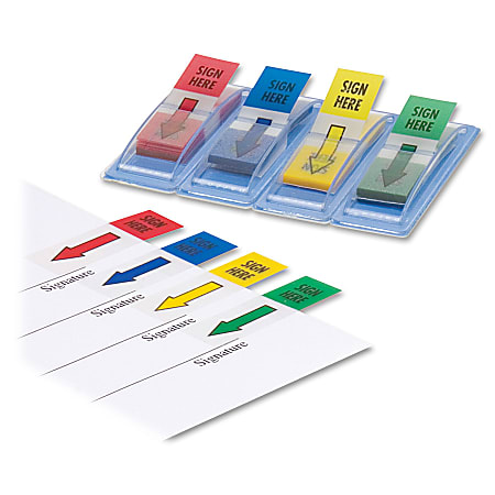 SparcoSign Here Preprinted Self-Stick Flags