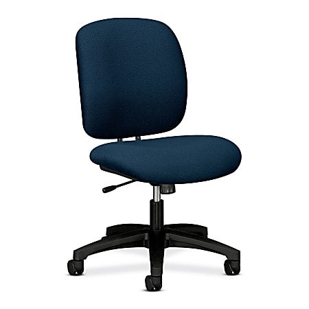 HON® 5900 Series ComforTask Tilt Tension Chair, 39 3/4"H x 23"W x 27 3/4"D, Black Frame, Blue Fabric