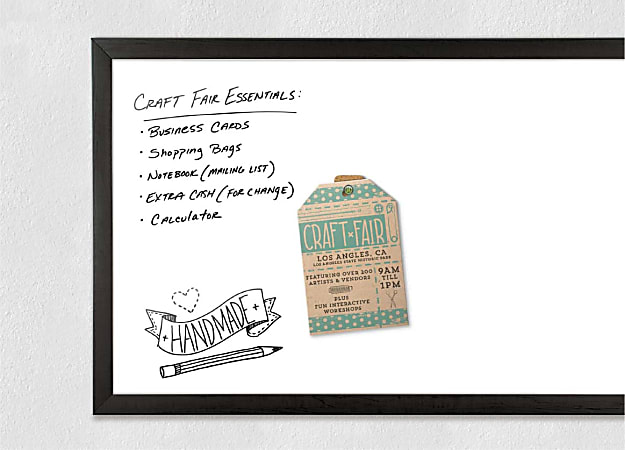 U Brands 48"x36" Magnetic Dry-Erase Board With Rustic Wood Frame - Wall Mount Whiteboard