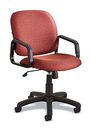 Safco® Cava Urth Fabric High-Back Chair, Burgundy