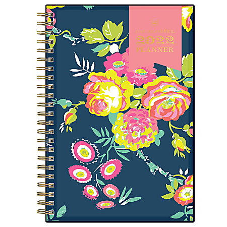 Blue Sky™ Day Designer Weekly/Monthly Planner, 5” x 8", Peyton Navy, January To December 2022, 103620