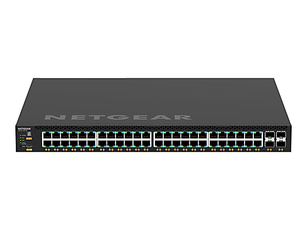 Netgear AV Line M4350-48G4XF Ethernet Switch - 48 Ports - Manageable - Gigabit Ethernet, 10 Gigabit Ethernet - GSM4352100NES