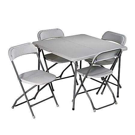Work Smart 5-Piece Folding Table & Chair Set,