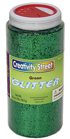 Creativity Street Glitter Glue Shaker Jar, 16 Oz, Green