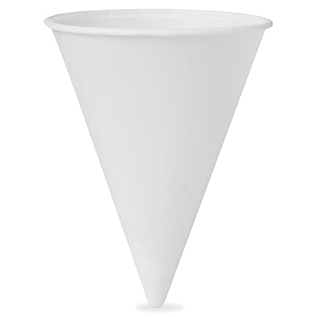 Solo Eco-Foward Paper Cone Water Cups - 4.25 fl oz - Cone - 5000 / Carton - White - Paper - Water, Cold Drink