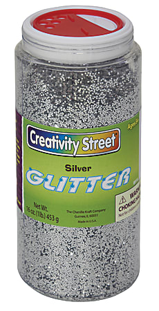 Creativity Street Glitter Glue Shaker Jar, 16 Oz, Silver