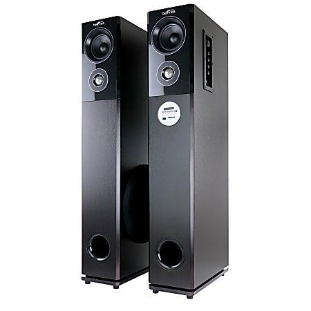 beFree Sound 2.1 Channel 995116496M 160-Watt Bluetooth® Tower Speakers, Black
